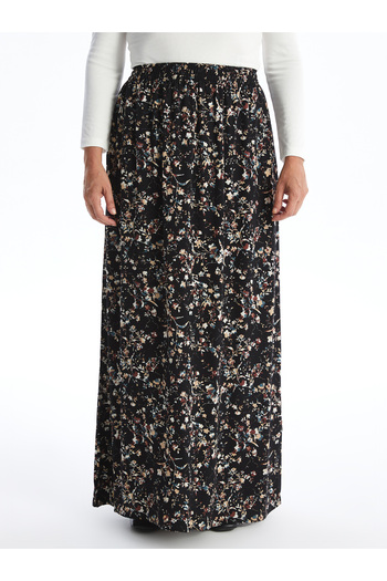 LC Waikiki Patterned Women's Skirt with Elastic Waist