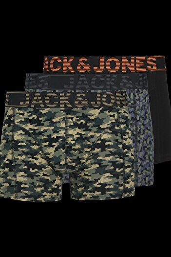 Jack & Jones Ανδρικό μπόξερ Jacdanny Trunks 3 Pack Sn Black