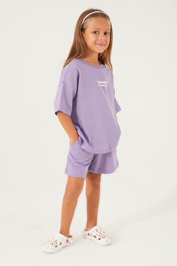 Rolypoly Girl's purple shorts set
