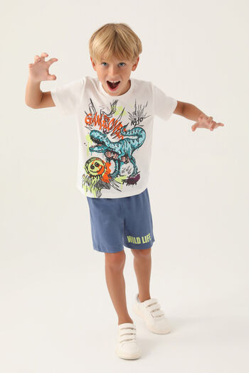 Rolypoly Boy's White Bermuda Suit