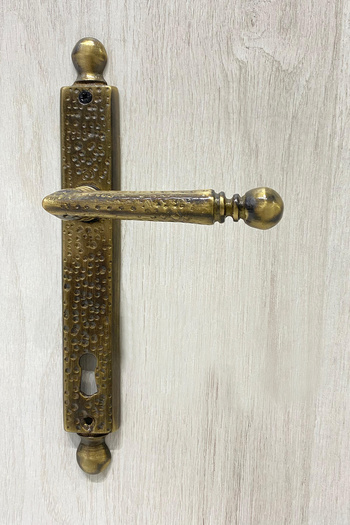 Seha Bronz Pirinç Döküm Antik Sarı Rengi Oda Kapı Kolu (Ömür Boyu Garanti)