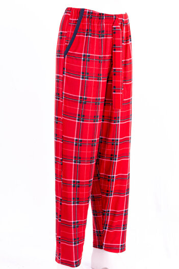 GRSN Women's Patterned Suede Comfortable Pajama Bottoms with Pockets