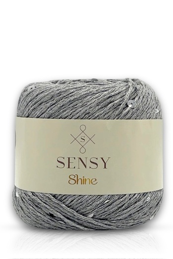 SENSY Gray Sequin Knitting Thread, Sequin Thread