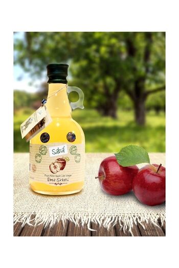 Saba Elma Sirkesi Cam Şişe 500 Ml 5 Yıl Dinlendirilmiş Katkısız