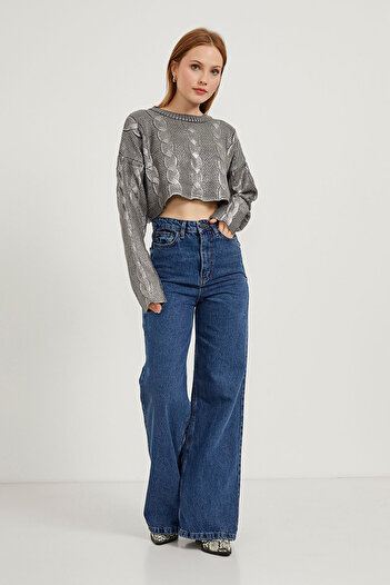 Arma Life Hair Braided Crop Knitwear Sweater