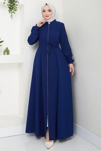 hafsamina Ferace cu centură Indigo - HM2326