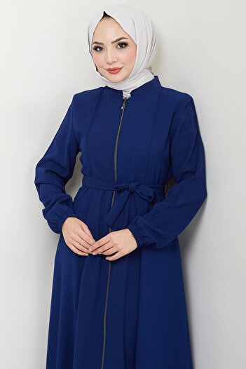 hafsamina Ferace cu centură Indigo - HM2326