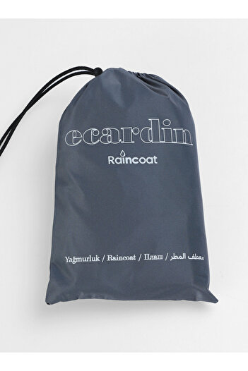 Ecardin Snap Fastener Practical Raincoat Raincoat - Gray