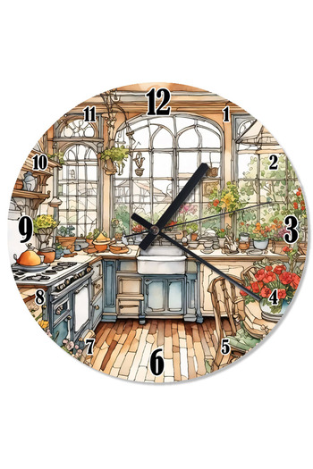 ekart Stylish Kitchen Flowing Wall Clock with Glass