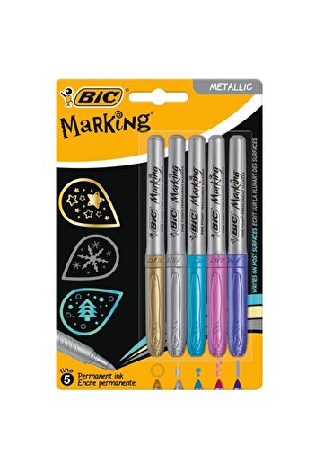 Bic 5-Piece Permanent Purple Cap in Metallic Colors