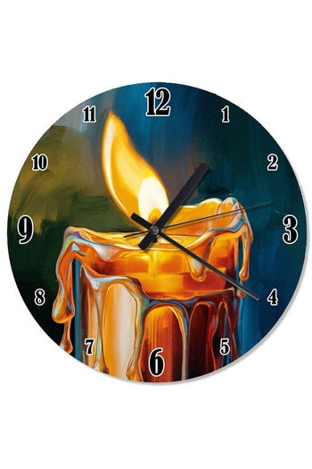 ekart Melting Candle Art Decorative Wall Clock