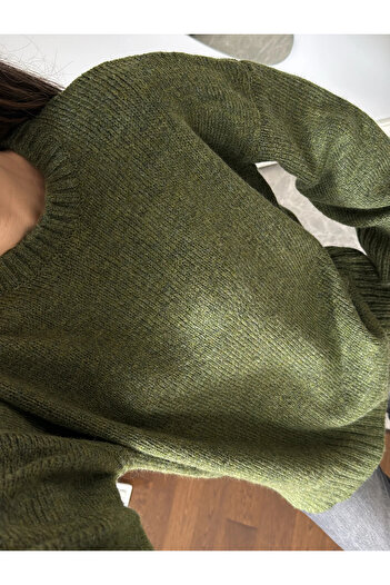 Bak'ap Premium Crew Neck Basic Oversize Πλεκτό Πουλόβερ