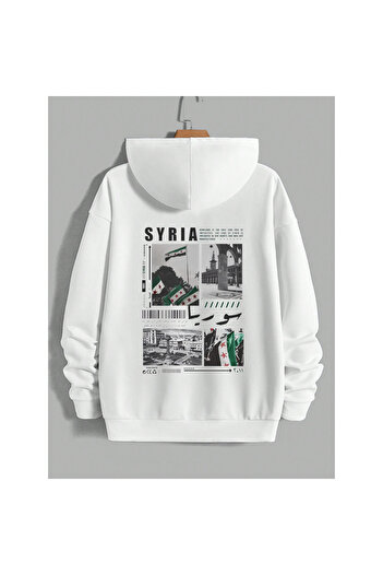 ACTIVE MODA Syria Printed Hooded Sweatshirt