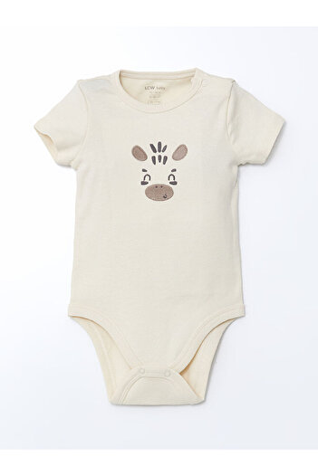 LC Waikiki Lcw Baby Crew Neck Baby Boy Snap Fastener Bodysuit and Leggings 2Pcs