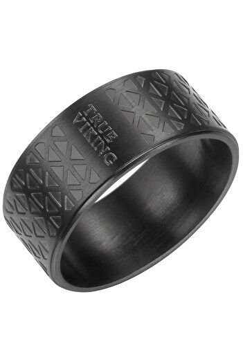 True Rebels Edelstahlring Ring Edelstahl schwarz