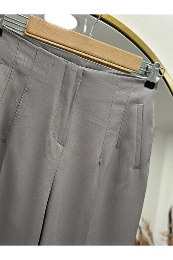 Ebrar Store Gray Beren Colored Pocket Trousers - Mt1508