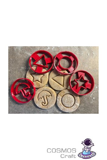 CosmosCraft Squid Game Cookie Mold Set, Plastic