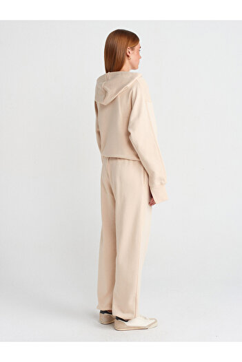 Dilvin 70458 Pantaloni de jogger de bază - Bej deschis