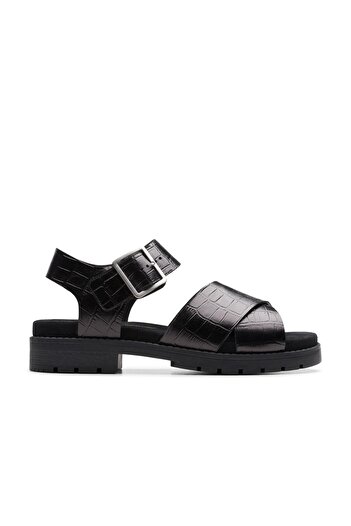 CLARKS Black Genuine leather Sandals For Womens