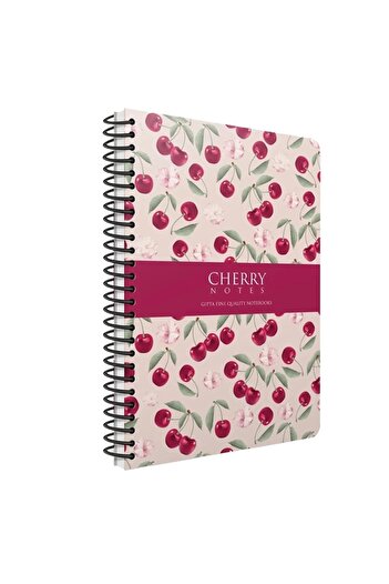 Gıpta Cherry Spiral Hard Cover 17X24 120Yp. Checked Notebook