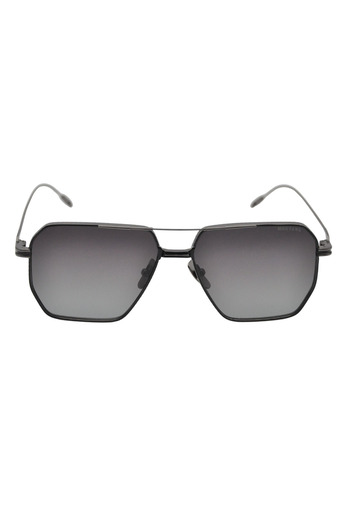 Mustang Unisex Smoked Organic (Uv) Glass Bone Closed Frame Rectangular Sunglasses Mu2289 02 58-15