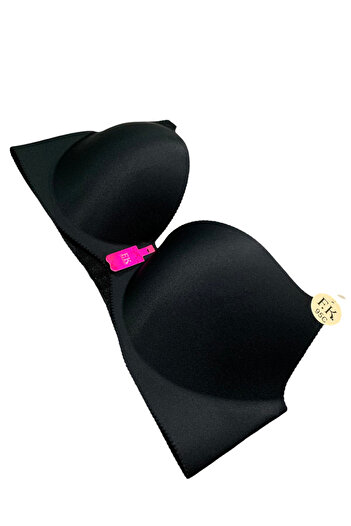 F.K 505 Balenli Laser Cut Supportless C Cup Bra Black