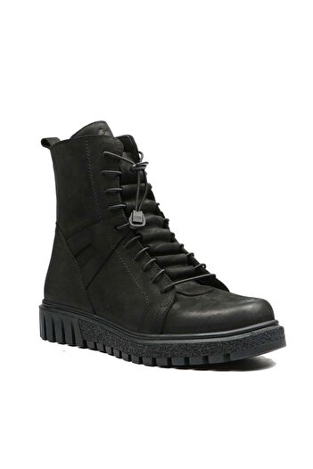 Hammer Jack 102-17945-Z Γνήσιες δερμάτινες μπότες Unisex ΜΑΥΡΟ