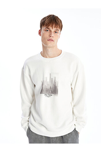 LC Waikiki Crew Neck Long Sleeve Printed Men's Sweatshirt