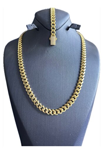 SÜKSE JEWELRY Gurmet Model Gümüş Kolye Ve Bileklik Set