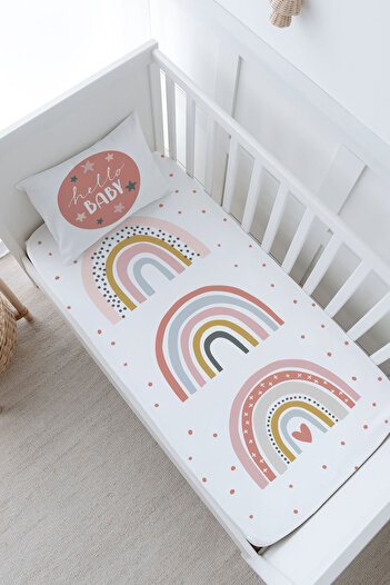 Tuğba Kuğu Baby Size Fitted Sheet Set - Iconic Series - Hello Baby