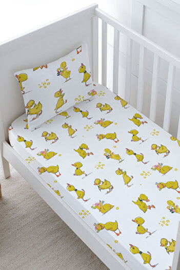Tuğba Kuğu Baby Size Fitted Sheet Set - Iconic Series - Fun Ducks