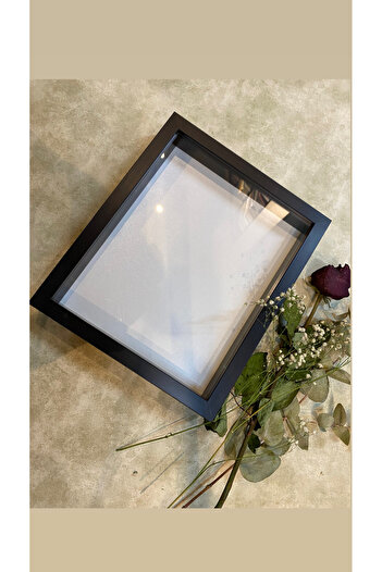 Sevcan sanat atölyesi 25x30x5 glazed flower frame memory memory box