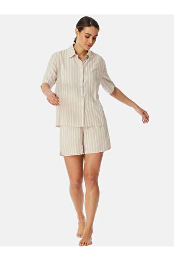 Schiesser Shorty Selected Premium 7/8 Leichter Schlafanzug Kurz