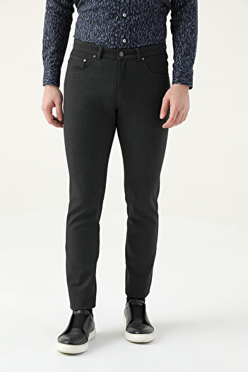 Tween Super Slim Fit Antrasit Bi Stretch Chino Pantolon