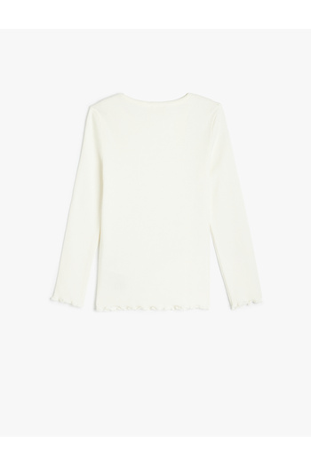 Koton Cotton Crew Neck Basic hosszú ujjú póló