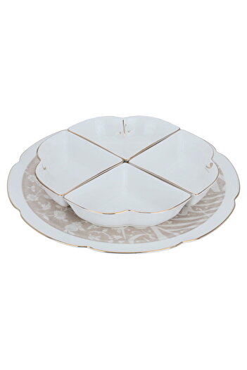 Alsaif Gallery Saif Gallery Porcelain Bowl Set, 5 Pieces - White