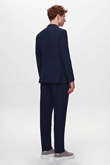 Tween Relaxed Fit Lacivert Bi Stretch Chino Pantolon