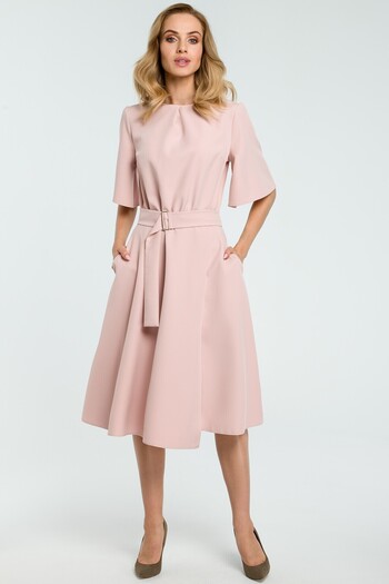 Made of Emotion Flared dress with a belt