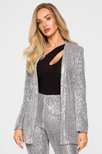 Made of Emotion Sequin blazer without fastening