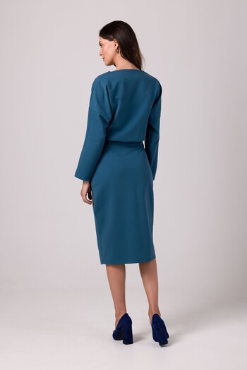 BEWEAR Rochie creion midi cu centura