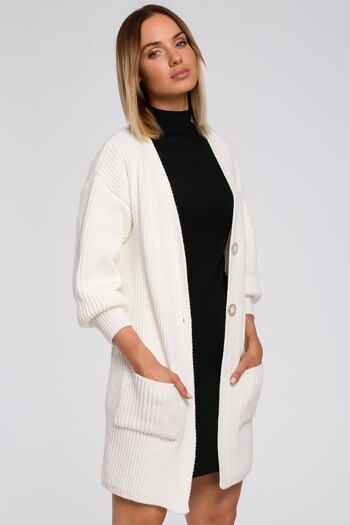 Made of Emotion Ribbed cardigan with patch pockets