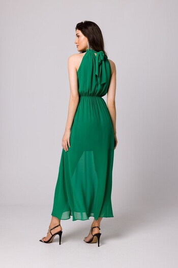 Makover Chiffon dress with a tie around the neck