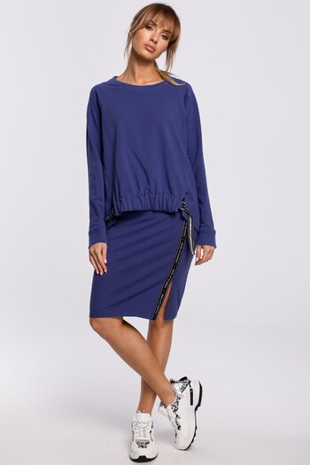 Made of Emotion Sweatshirt with buckles and stripe trims