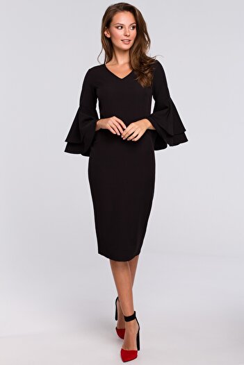 Makover Dress with ruffled sleeves