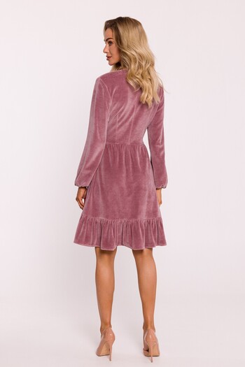 Made of Emotion Velour dress with a yoke