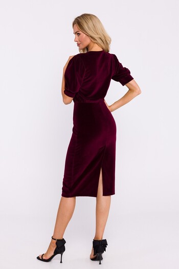 Made of Emotion Velour dress with short sleeves
