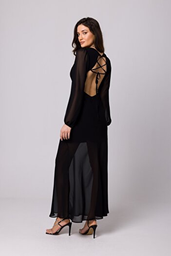 Makover Maxi floral dress with open back