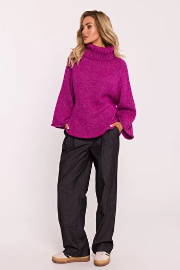 Made of Emotion Turtleneck sweater with wide sleeves