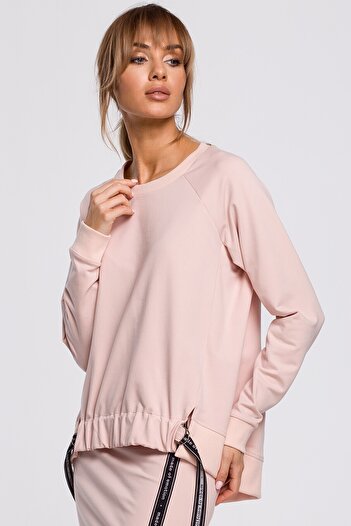Made of Emotion Sweatshirt with buckles and stripe trims