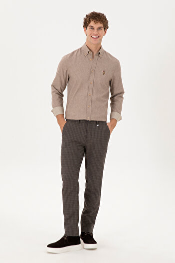 U.S. Polo Assn. Men's Purple Canvas Trousers 50291198 -Vr038